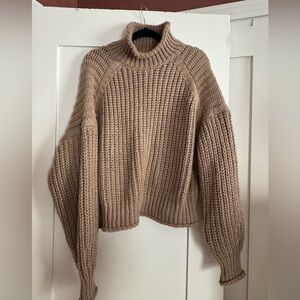 Cozy Tan Turtleneck Sweater